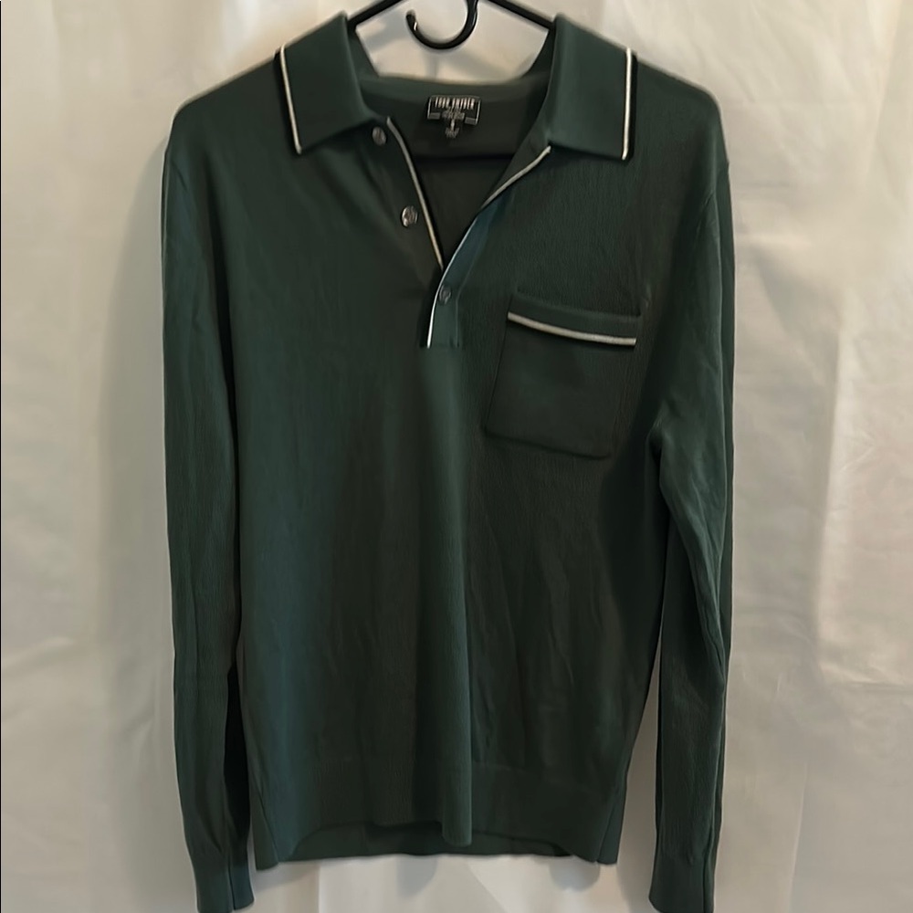 Todd Snyder Dark Green Merino Polo